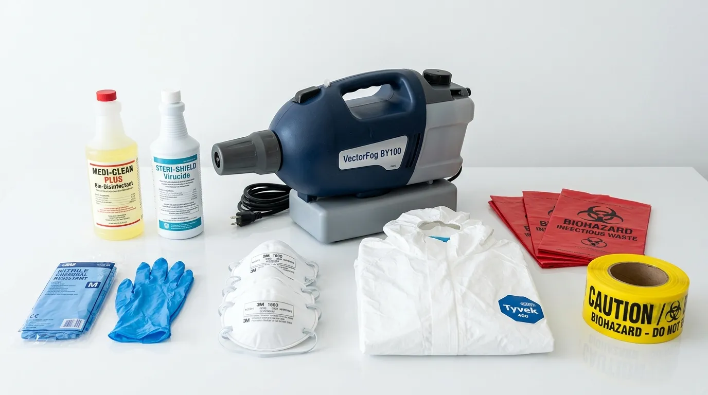 Professional biohazard remediation crew working in East Norriton